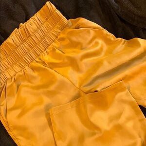 Vibrant mustard gold Satin Pants